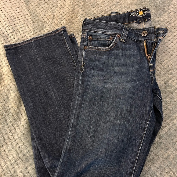Lucky Brand Lola Boot Blue Jeans Size 2 / 26 Waist - EUC - Picture 4 of 7